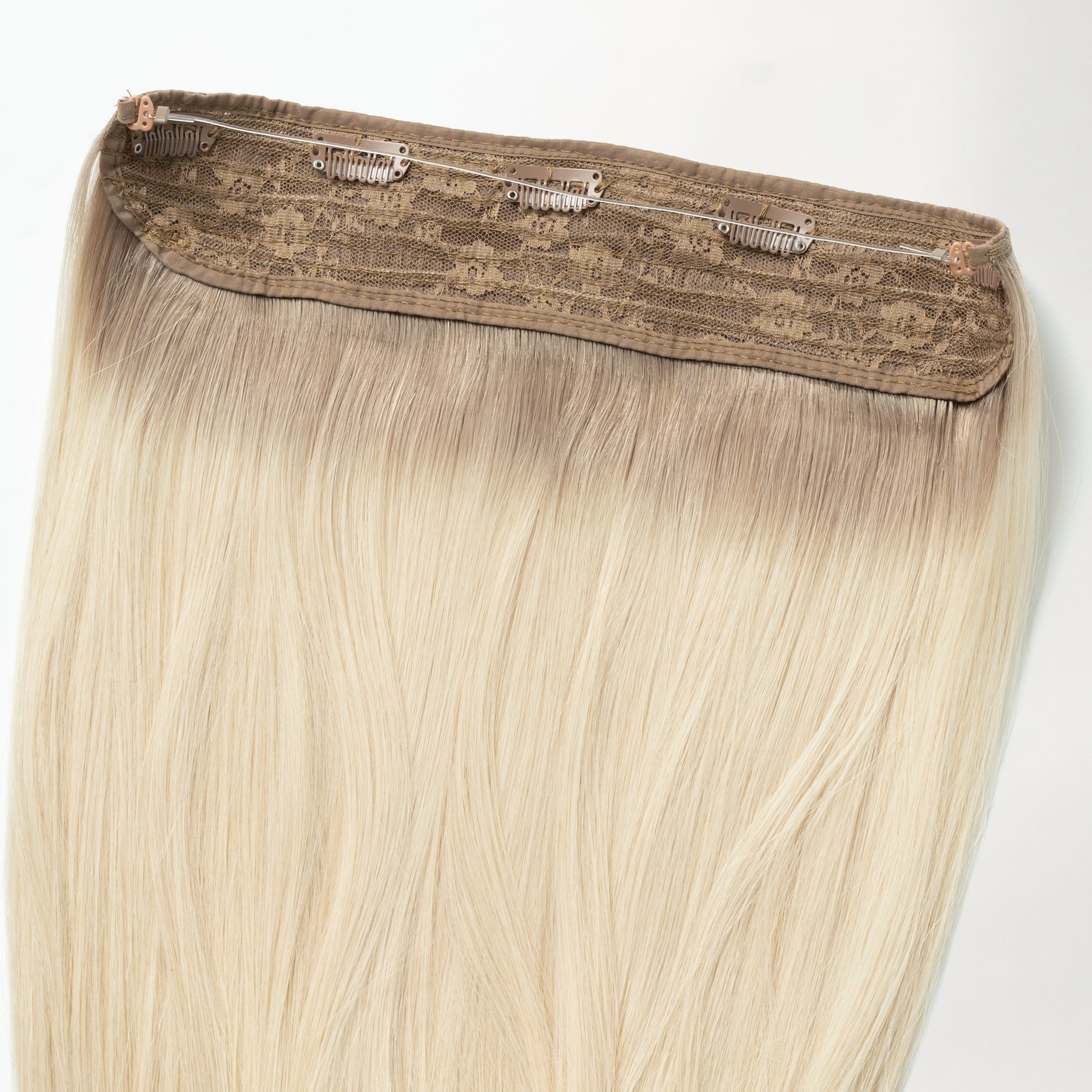 Halo extensions - Light Ash Blonde Root 16B+60B