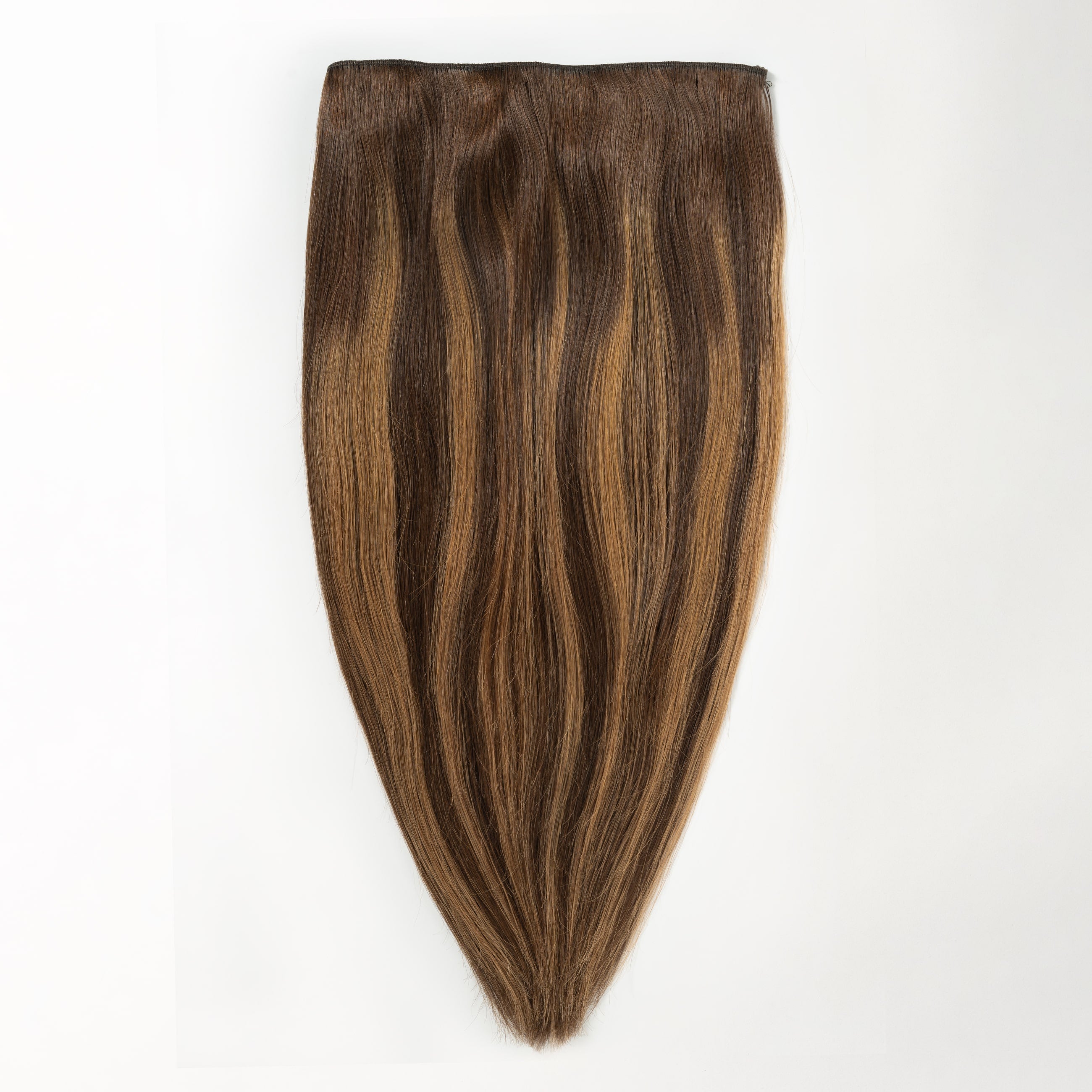 Halo extensions - Warm Brown Balayage 2+7