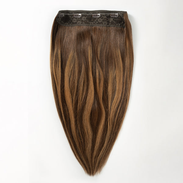 Halo extensions - Warm Brown Balayage 2+7 Halo extensions - Warm Brown Balayage 2+7