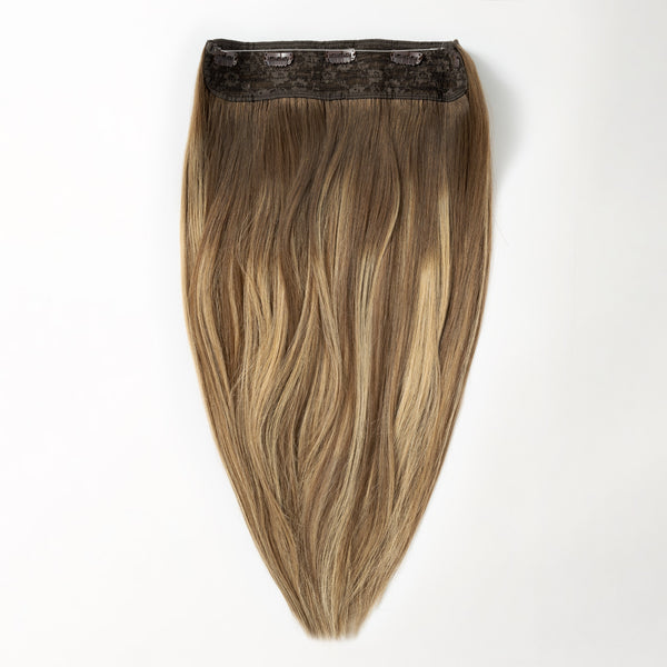 Halo extensions - Natural Blonde Balayage 3B+15A Halo extensions - Natural Blonde Balayage 3B+15A