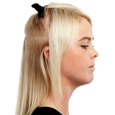 Applicering av nail hair extensions Steg 3
