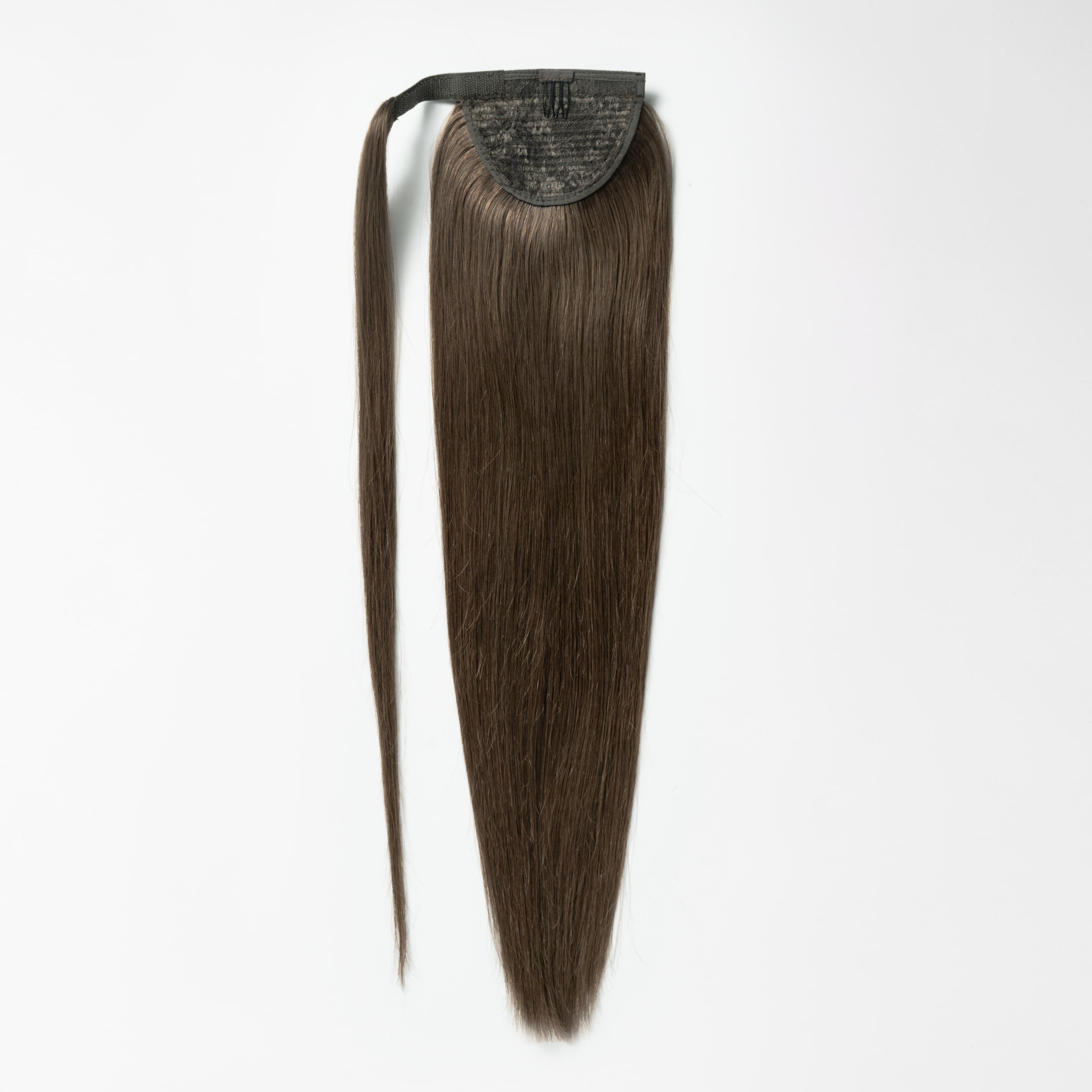 Clip in Ponytail - Dark Ash Brown 2C