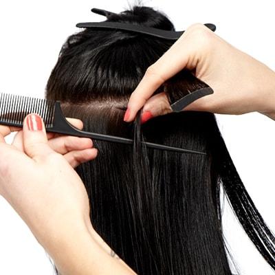 Applicering av tape extensions Steg 5