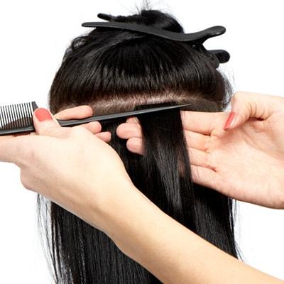 Applicering av tape extensions Steg 7