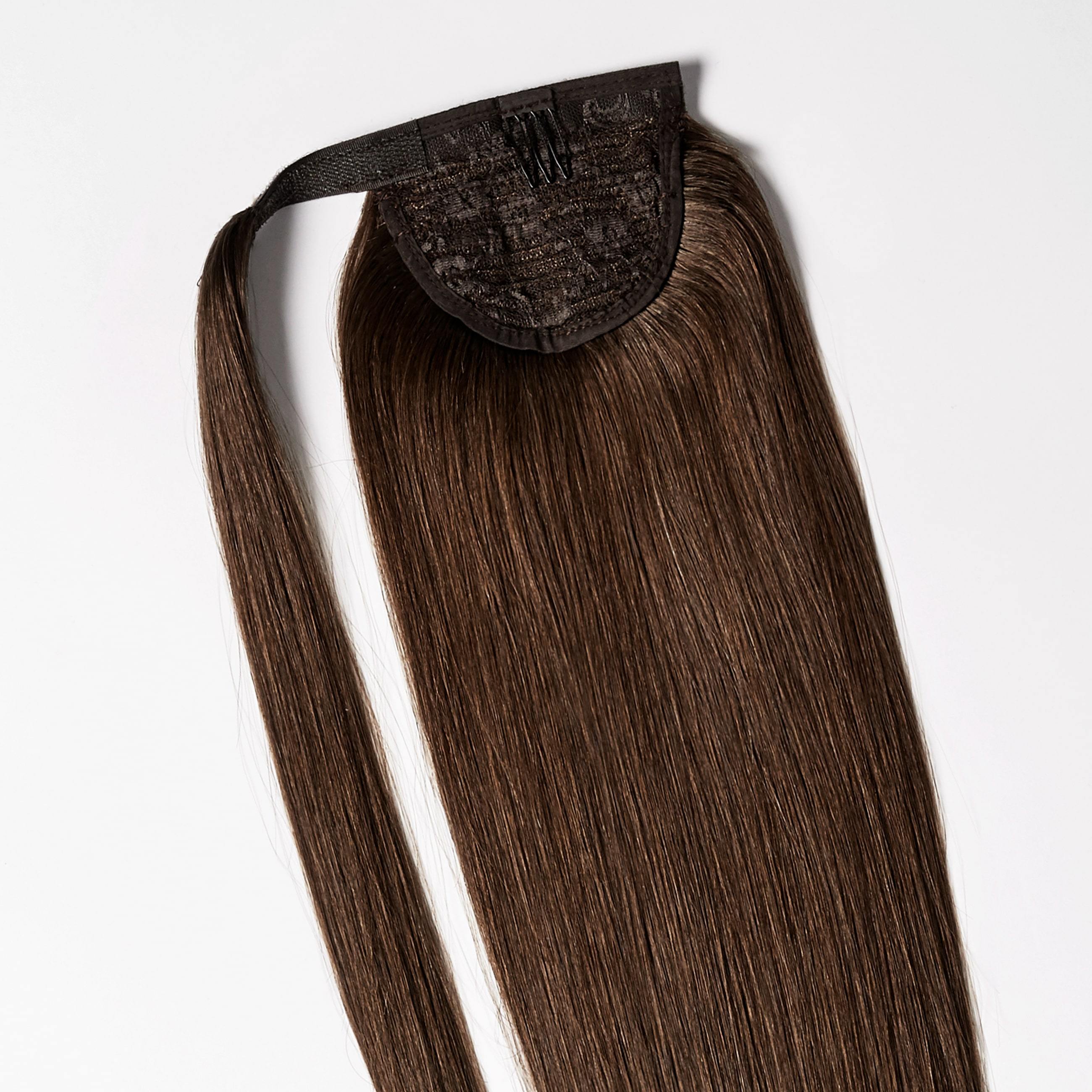 Clip in Ponytail - Mörk naturbrun nr. 3B
