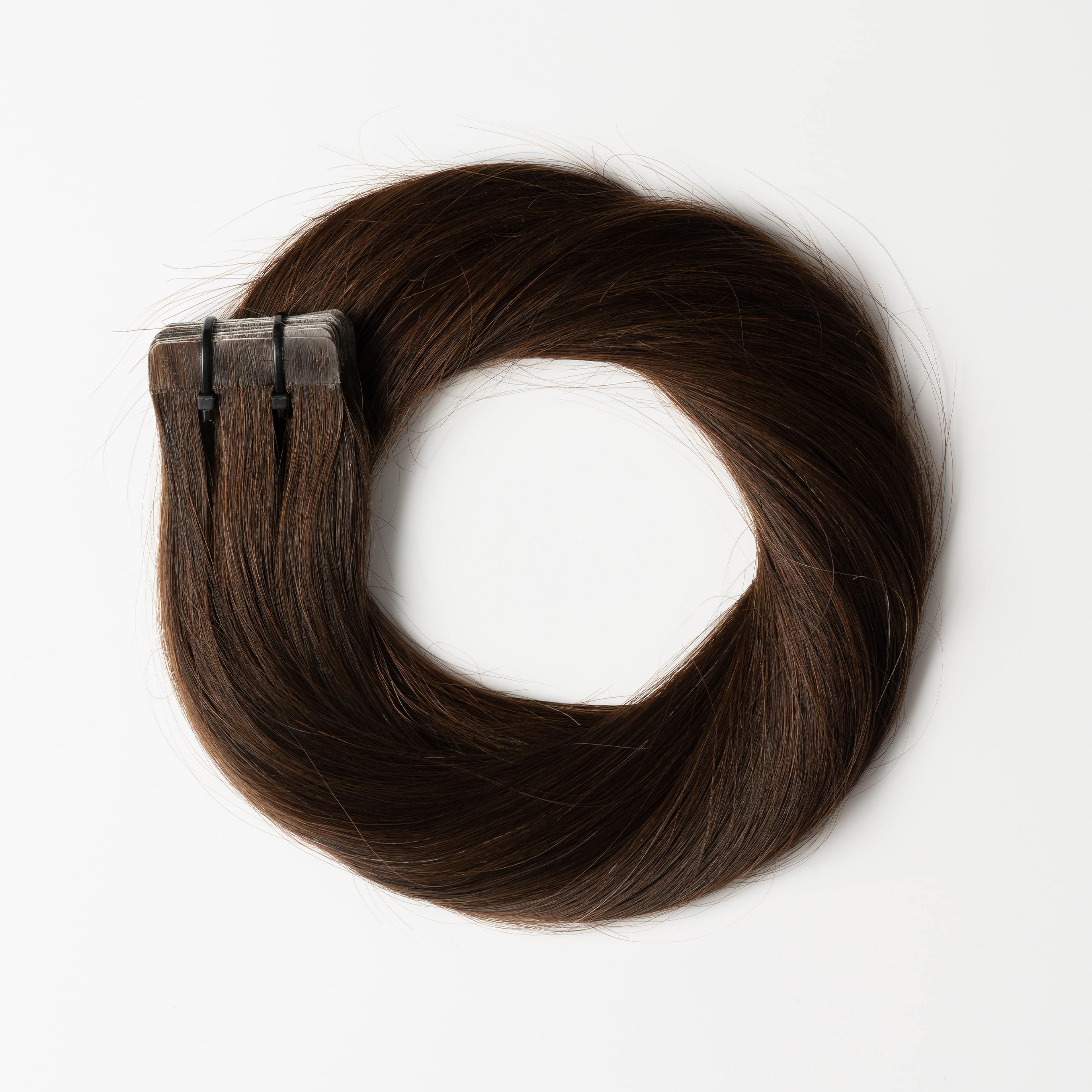 Tape extensions - Mörkbrun nr. 2