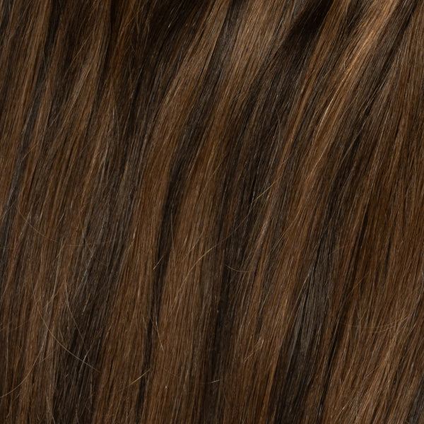 Invisible Clip In - Dark Chocolate Brown Mix 1B/4
