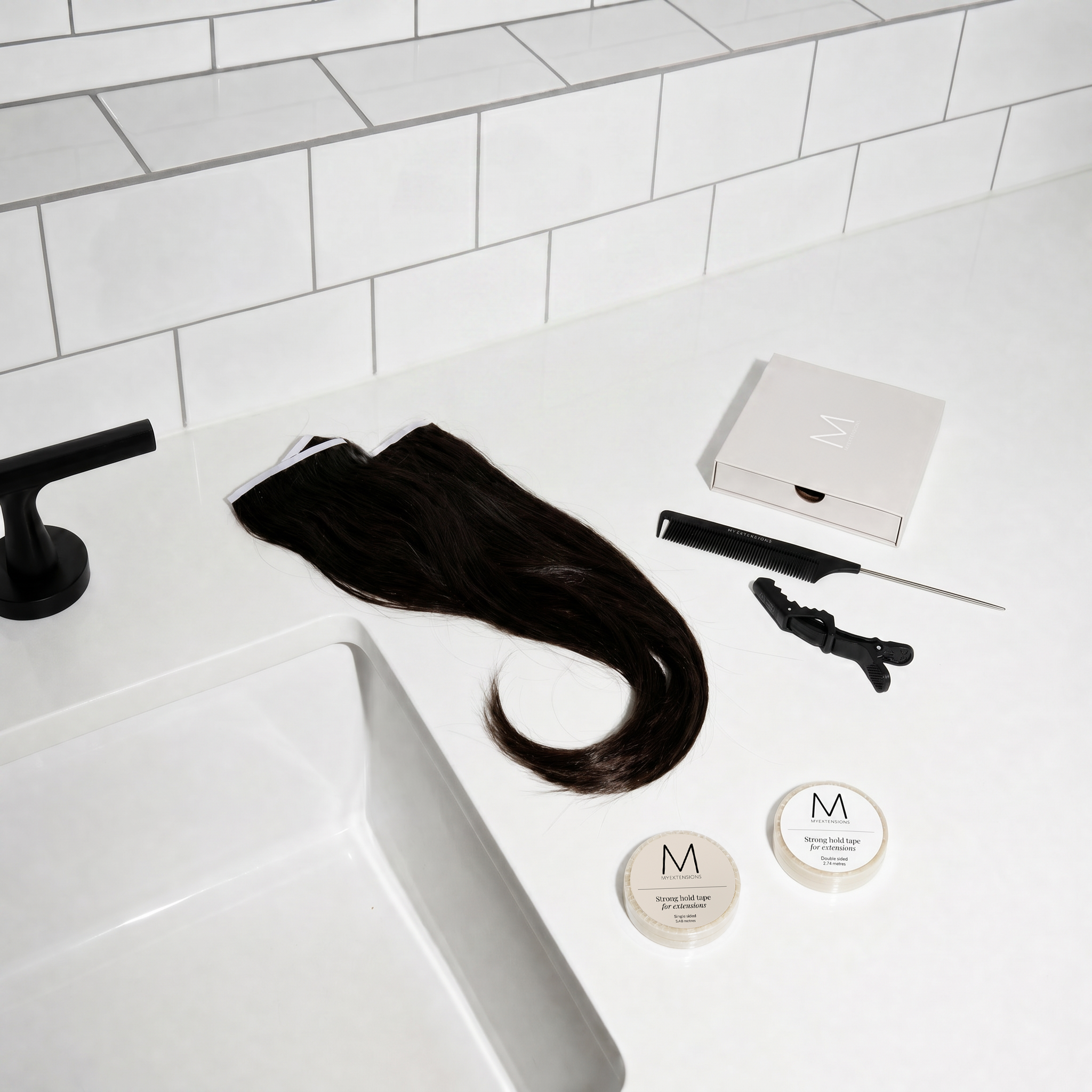 Enkelsidig tejp för extensions – Rulle