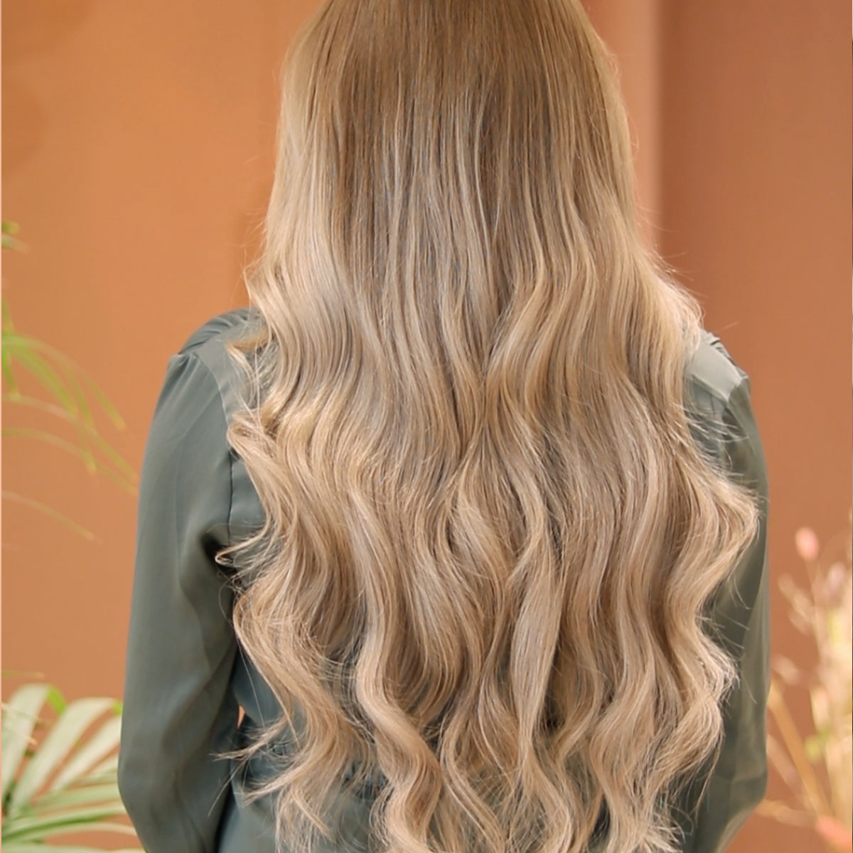 Halo extensions - Light Ash Blonde Balayage 5B+60B