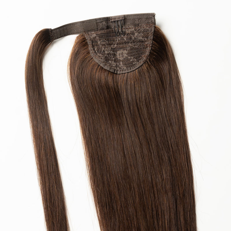 Clip in Ponytail - Mörkbrun nr. 2