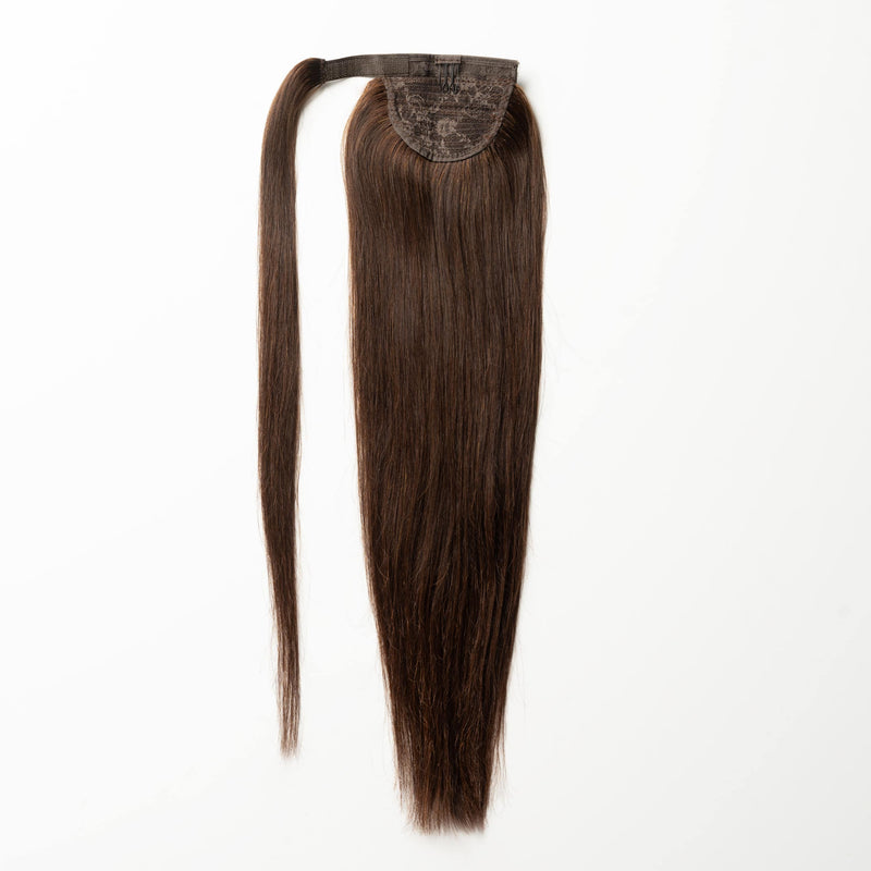 Clip in Ponytail - Mörkbrun nr. 2