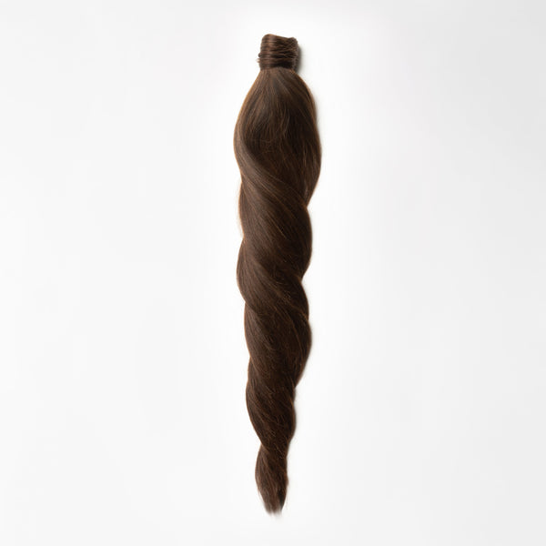 Clip in Ponytail - Mörkbrun nr. 2