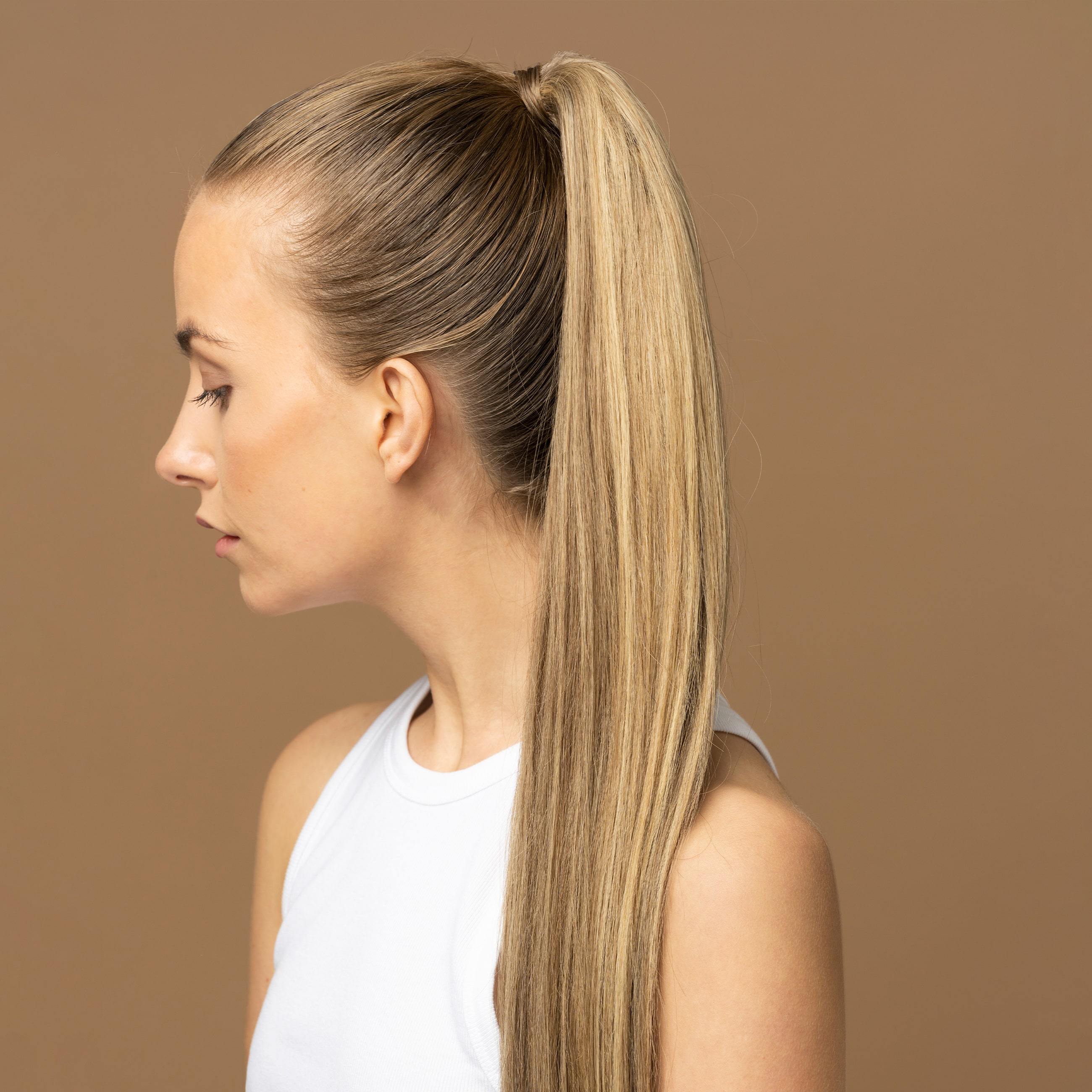 Clip in Ponytail - Light Natural Blonde 60A