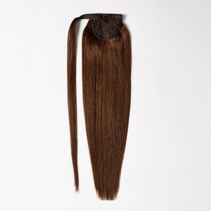 Clip in Ponytail - Mörk kastanjebrun nr. 4
