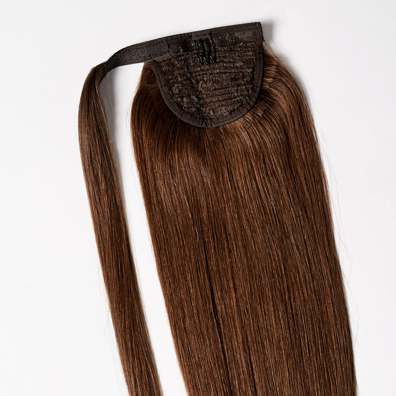 Clip in Ponytail - Mörk kastanjebrun nr. 4